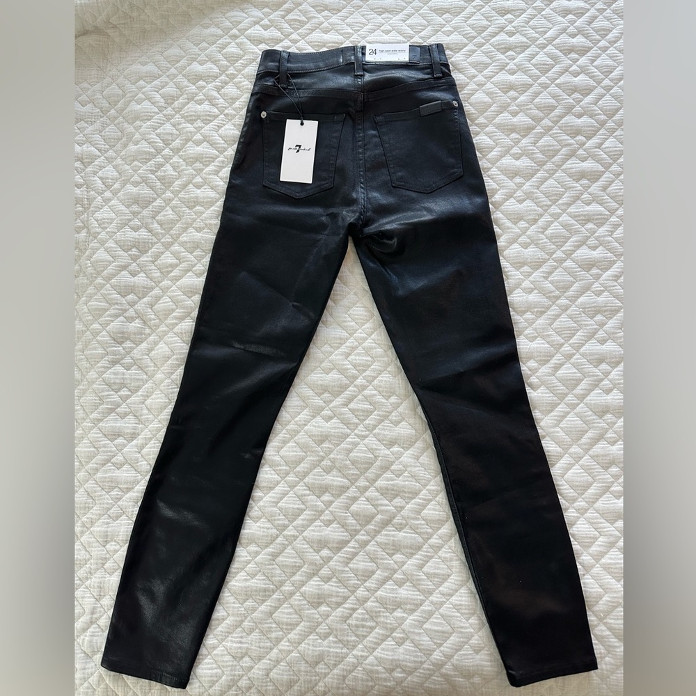 7 For All Mankind High Waist Ankle Skinny Super Skinny Jean Sz 24